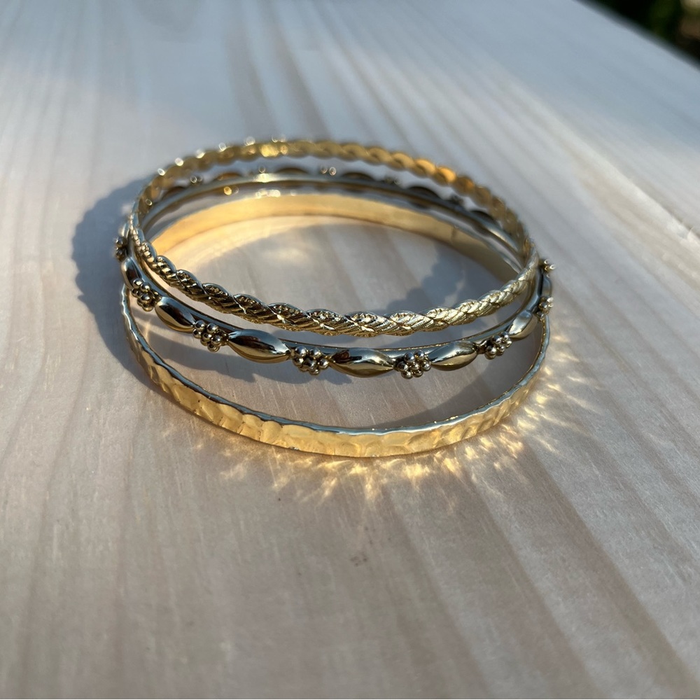 Gold Bangles 3-pc